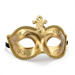 enamel venetian mask, 8k product photo, isolated on a pure white background, centered, entire object in frame, sharp focus, soft studio lighting