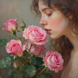 a painting of the smell of roses, artstation