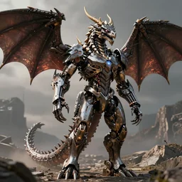 mechanical dragon costume, photorealistic, unreal engine, 3D