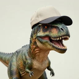 a dinosaur!! wearing a baseball cap!!, beautiful, portrait