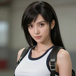 Ultra Close Shot Portrait of Tifa Lockhart