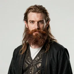 Young bearded John Malkovich as Tarski Fiume, half-elf Time Wizard, iconic character art by Wayne Reynolds for Paizo Pathfinder RPG