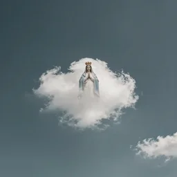 wide angle sky with 0 0 0 0 0 8 0 0 0 0 0 virgin mary cloud in center