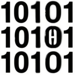 a black and white image of the numbers 10101 repeating