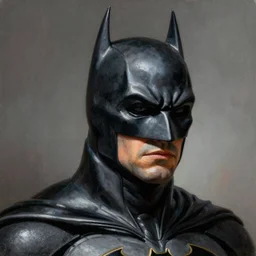 ultra - realistic head and shoulders portrait painting of batman with his cowl on. art by frank frazetta. 4 k. ultra - realistic. highly detailed. epic lighting