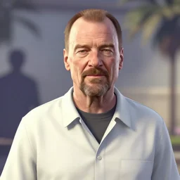 Walter White in a GTA background 4k detail