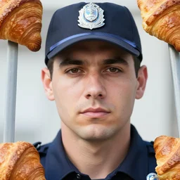 closeup portrait of police arresting croissants, photograph, natural light, sharp, detailed face, magazine, press, photo, steve mccurry, david lazar, canon, nikon, focus