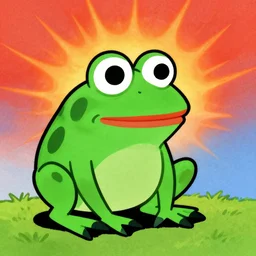 pepe the frog under heatwave, drawn by Matt Furie