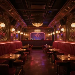 the inside of magic city in atlanta, empty strip club, trending on artstation, depth field, unreal engine, cinematic, hyper realism, high detail, octane cinema 4 d render, a 2 4 cinematography, 8 k