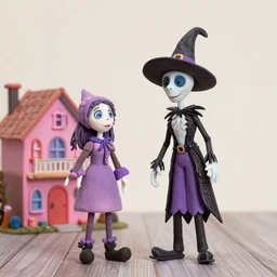 witch gardener from Tim Burton's Nightmare Before Christmas and Barbie Dreamhouse Adventures (2016), stop motion, claymation