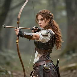 photo of female steampunk archer