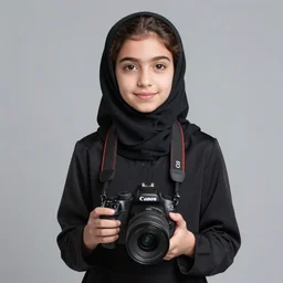 a highly realistic, true to life portrait of a beautiful young middle eastern girl, sharp focus, from the waist up, under studio lighting, taken with a canon eos camera with 1 3 5 mm focal length, trending on artstation.