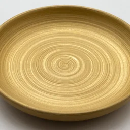 an intricate closeup of golden clay plate, 4 k photography