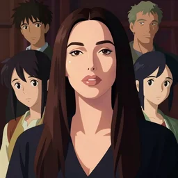 portrait of monica bellucci, clean cel shaded vector art. shutterstock, behance hd by lois van baarle, artgerm, helen huang, by makoto shinkai and ilya kuvshinov, rossdraws, illustration