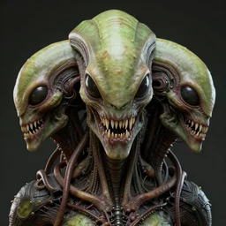 skin concept heads venus flytrap front view, uv map texture, alien, biopunk, plant predator, predator, teeth, many details, guyver style, 3 d, cinematic, hyper realism, high detail, octane render, art by hans giger