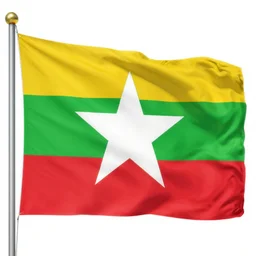 myanmar, flag of burma ( myanmar ), union of myanmar flag, flag of burma, beautifully drawn and colored, 4 k, 8 k