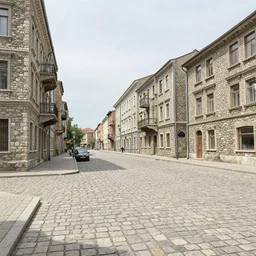 street view of a city, made entirely out of stone by Ivan Aivazovsky