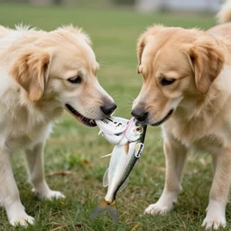 fish eating a dog