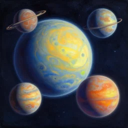 cloisonnism digital painting of planets in no mans sky masterpiece moebius bekskinski