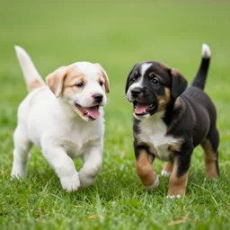 puppies having fun