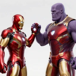 iron man high fiving thanos