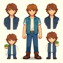 sebastian from stardew valley, concept art, digital art, trending on artstation, 8 k