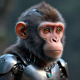 inside the mind of a robotic monkey, hyper detailed, masterpiece, artstation, advanced lighting technology, stylized yet realistic surrealism, 4 k wallpaper