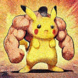 borderlands muscular pikachu on steroids