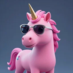 A pink unicorn with a mohawk and sunglasses, synthwave style, fantasy, portrait, trending on artstation, detailed, award winning