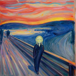Ocean waves in a psychedelic dream world. Edvard Munch. David Hockney. Takashi Murakami. Minimalist.