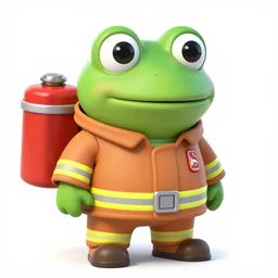 pepe the frog as a fireman