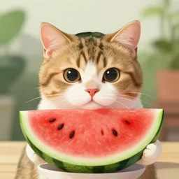 watermelon cat