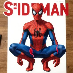 spider - man, costume designed by takashi marakami, high quality illustration, magazine cover