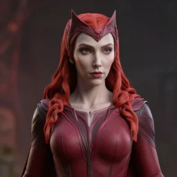 a stoic sculpture of scarlet witch, nostalgia, very detailed texture, realistic shaded lighting, studio quality, digital art, dynamic background, unreal engine 5 rendered, octane rendered, pinnacle studio, naturel, trending on artstation, art style by ilya kuvshinov, katsuhiro, artgerm, jeremy lipkin, michael garmash, nixeu