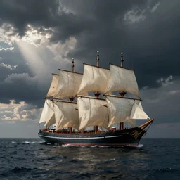 ship in the sea