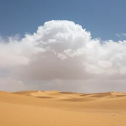 fluffy cloud desert photography