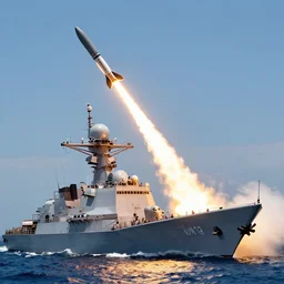 zumwalt class destroyer launches missiles, high resolution, digital art, trending on artstation