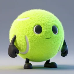 high quality 3 d render cyberpunk very tennis ball monster highly detailed, unreal engine cinematic smooth, in the style of blade runner & detective pikachu, hannah yata charlie immer, low angle, uhd 8 k, sharp focus