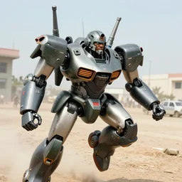 Thomas Sankara piloting a mech