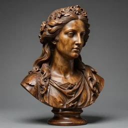 high intricate bust of an margot kidder ( 1 9 7 0 ) carved from wood in baroque style, studio light, maria panfilova, andrea savchenko, mike kime, ludovic plouffe, qi sheng luo, oliver cook, trending on artstation
