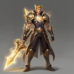 a league of legends character concept art!! by artgerm and greg rutkowski. in the cartoon style of honor of kings!! full body!! clear portrait of a hero in uniform!! fantasy weapon!! light effect. hyper detailed. glowing lights!! intricate, elegant, digital painting, artstation, smooth, sharp focus