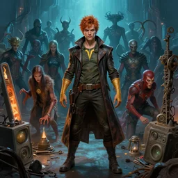 realistic character with powers based on their nerdy geek basement hobby, a hero against an infinite legion of evil, movie style sci-fi fantasy character artwork by Wayne Reynolds Kinkade and Dan Mumford Monet