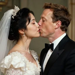 mark zuckerberg kissing elon musk, perfect masculine beauty, beautiful face, bridal photography portrait victorian era y tooth wu and wlop and beeple and greg rutkowski wolfgang lettl, hints of yayoi kasuma, octane render, 8 k artstation, trending on artstation, detailed, photorealism, 4 k