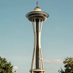 Sue Bird on top of Seattle's Space Needle, Concept art, 4k,