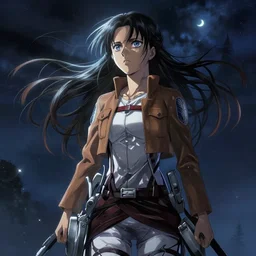 a girl from final fantasy live action, attack on titan, evocative, mystical night, very very very very detailed, award winning, masterpiece digital painting by greg rutkowski, alex grey, artstation, 4 k wallpaper
