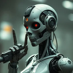 dead robot woman high resolution future realism style