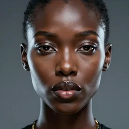 face of an african domme, portrait, fashionable, high detail, ultra detailed, smooth, sharp focus, concept art, science fiction, hd, by stalenhag, by eric stanton