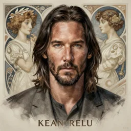 portrait of keanu reeves, fantasy, intricate, elegant, highly detailed, digital painting, artstation, concept art, smooth, sharp focus, illustration, art by artgerm and greg rutkowski and alphonse mucha