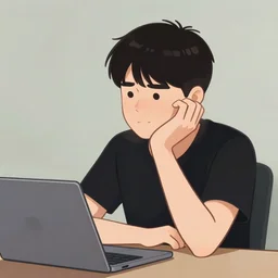 a discord user thinking hard