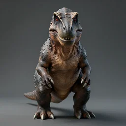 symmetrical hyperrealistic portrait of a hairy wrinkly trumposaurus